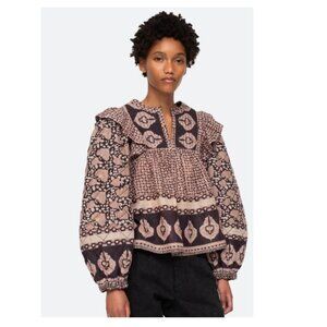 Sea New York I Margo Quilted Bohemian Blouse I in Purple